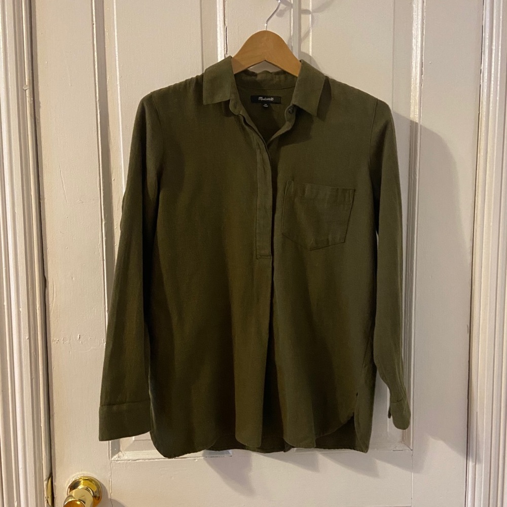 Madewell Flannel Popover Tunic